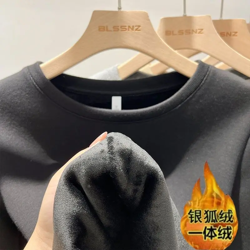 

Soft Warm-Up T-Shirts Long-sleeved T-shirt for Women's Autumn and Winter Pullovers Simple Basic T-Shirt Warm Inner Bottoming Top