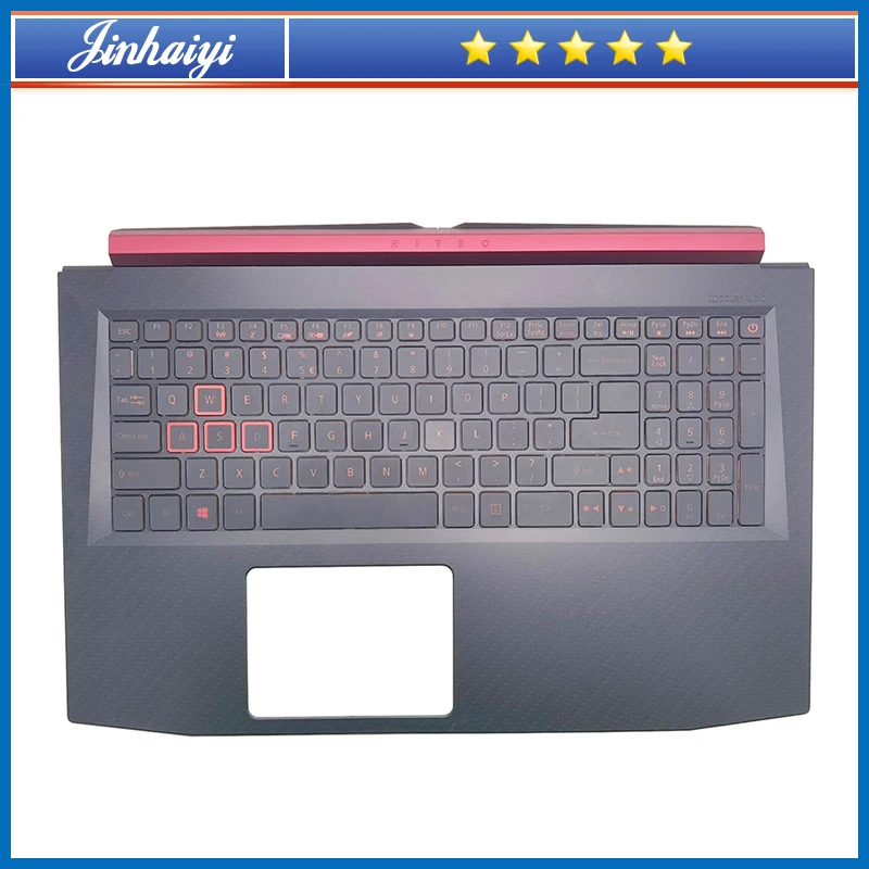 Teclado Backlight Tampa Superior Palm Rest Case Apto para Acer Nitro An51553 51 N16c7 N17c1 6bq3zn2.001 Laptop