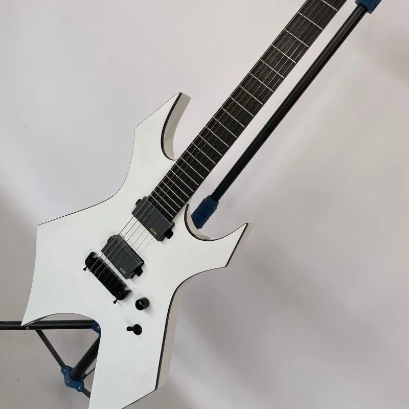 2026 High Quality Solid Guitar White H-H Pickups Rounded fret Edge Guitar