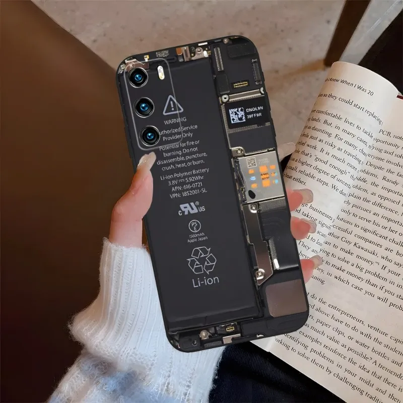 Motherboard Circuit Board Phone Case For Huawei Mate 20 30 40 10 9 8 Pro S 20X 5G 40E Plus G9Plus Magic3 Pro Nova 7i 7 Pro SE
