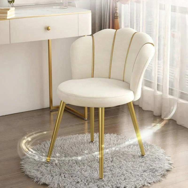 Makeup chair, bedroom dressing table chair, minimalist modern home backrest nail art stool, light luxury girls' dressing stool