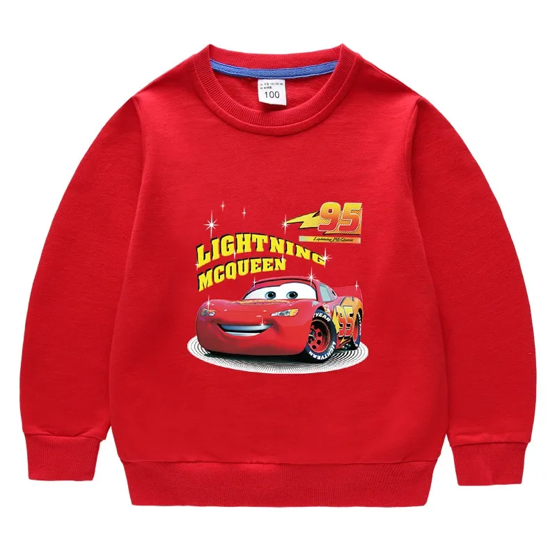 Potdemiel Autumn Sweatshirt Kids Cartoon Hoodies Lightning McQueen Children Long Sleeve Sweatshirt Baby Boys Clothes Girls Tops