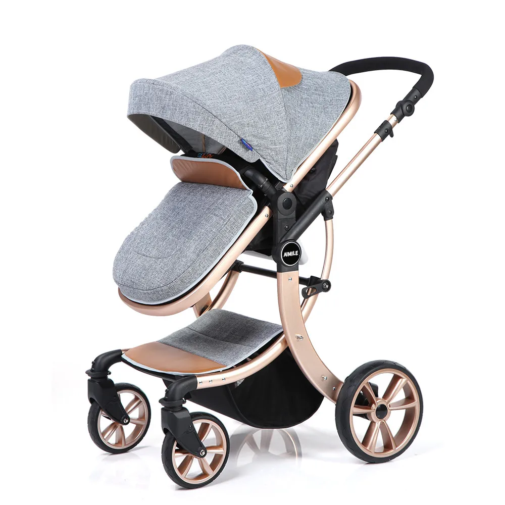 Deluxe aimile brand newborn child baby trolley/infant carriage for babies of 0-36 months