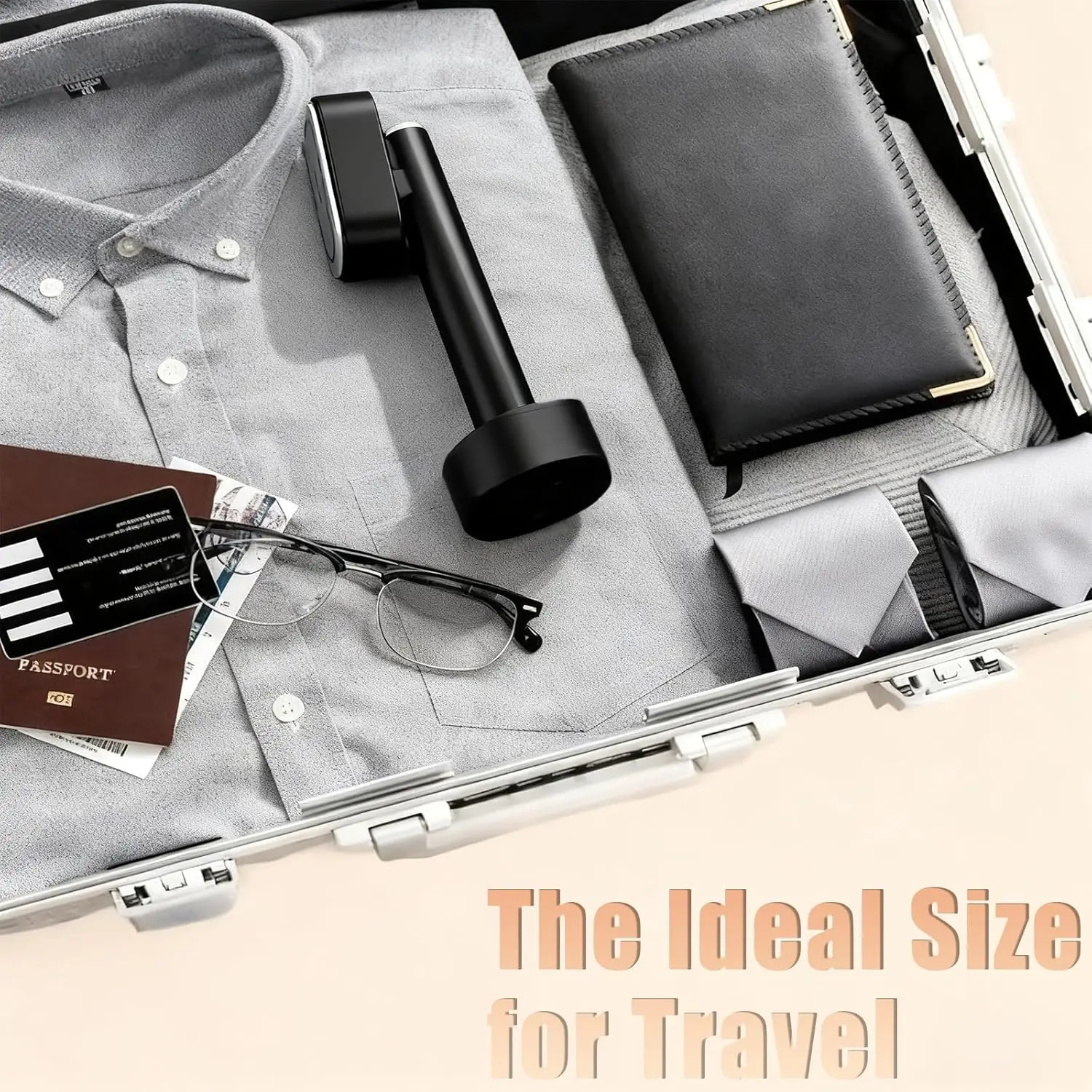 مكواة بخار للسفر للملابس، شاشة LCD، مكواة بخار للملابس قوية بقدرة 1300 وات، مكواة بخار للملابس محمولة باليد 2 في 1 للسفر f #6