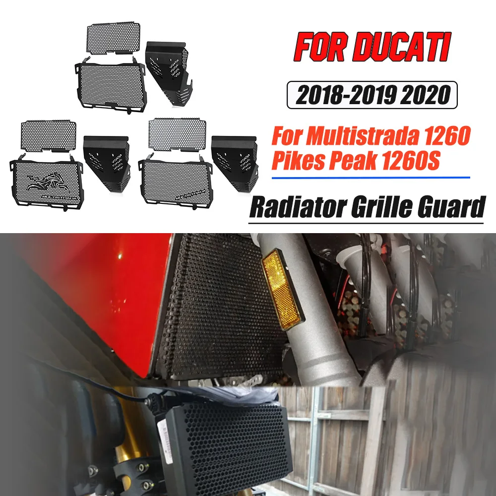 

Motocycle Radiator Grille Cover Guard For Ducati Multistrada 1260 Pikes Peak 1260S 2018 2019 2020 Engine Cooler Bezel Protect