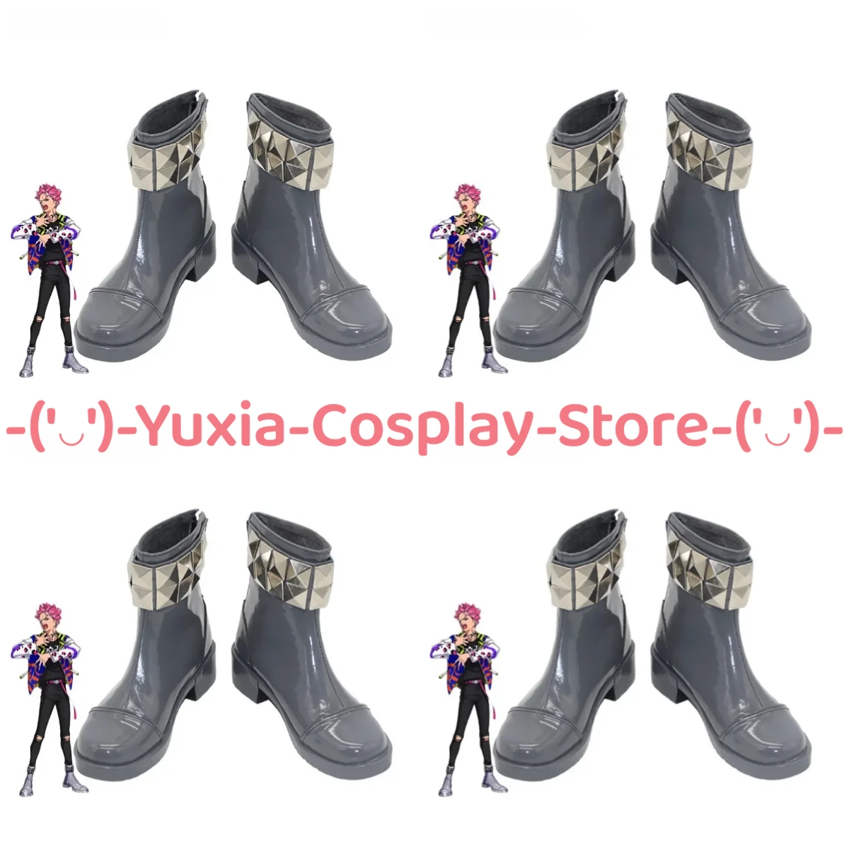 

Yuxiacosplay! CHARISMA Cosplay Shoes Anime Game Character Prop PU Leather Boots Halloween Carnival Party Costume