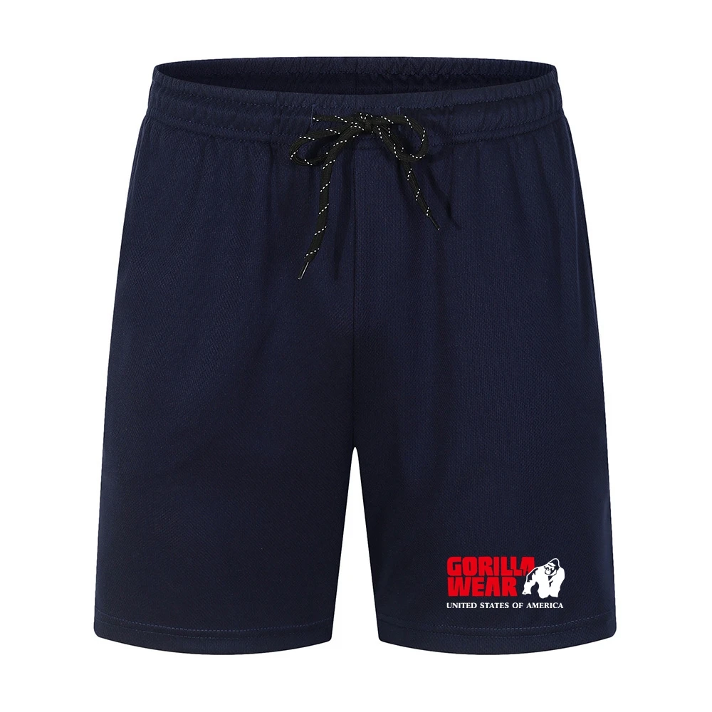 Pantalones cortos de culturismo para hombre, ropa deportiva de malla de secado rápido para gimnasio, novedad de verano
