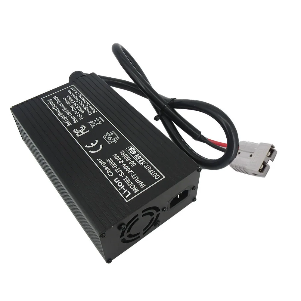 12.6V 40A Li-ion Fast Chargers For 3S 11.1V 10.8V 12 Volt Lithium Energy Storage RV UPS Solar Golf Cart Battery SB50 Connector