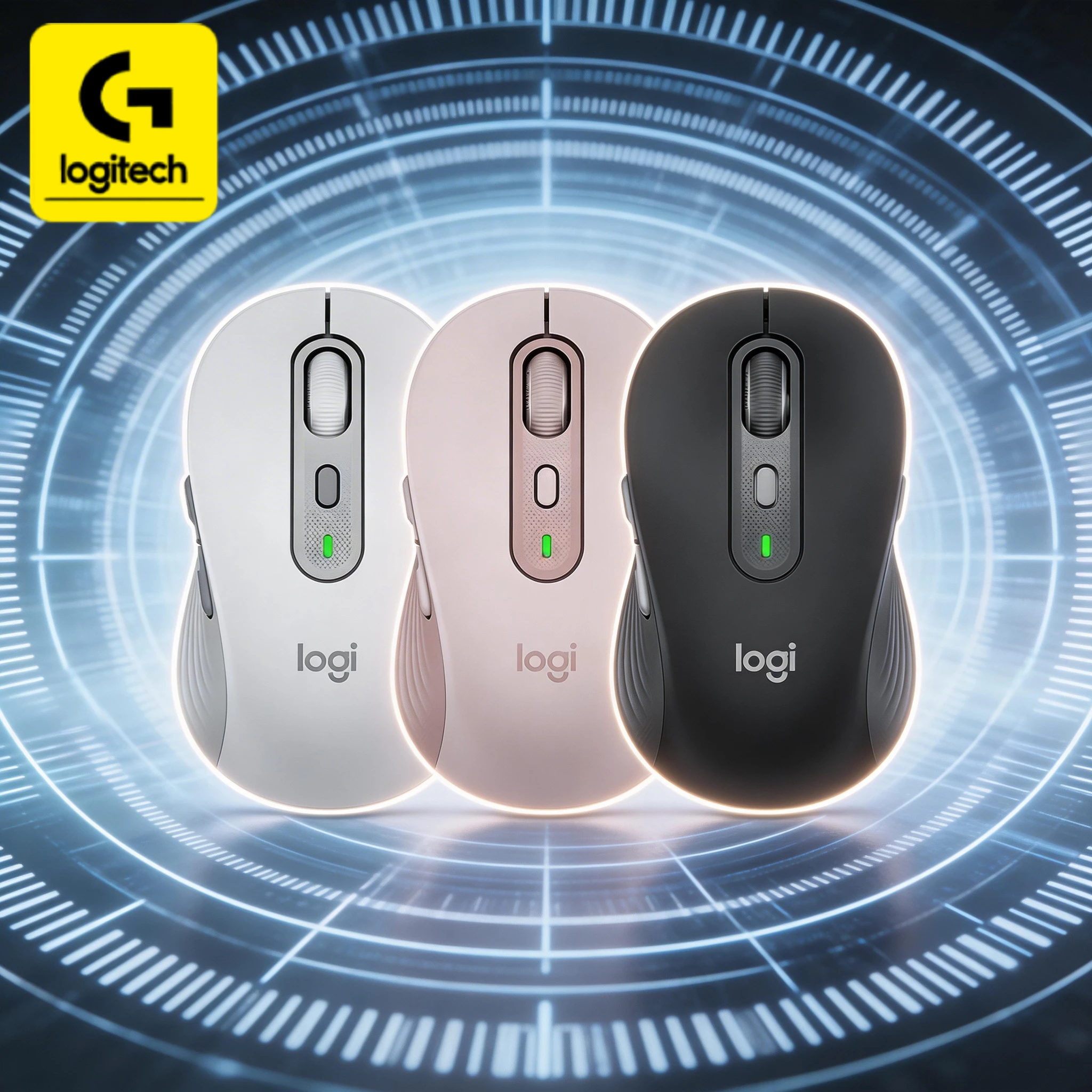 

Logitech M750/M650 Wireless Mouse, ergonomically designed, with dual-mode switching for compatibility in various scenarios