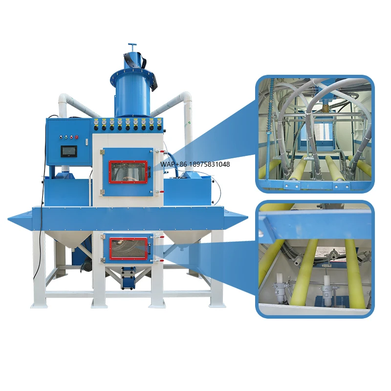 Heavy Duty Sandblasting Machine Automatic Roller Conveyor Sand Blasting Equipment