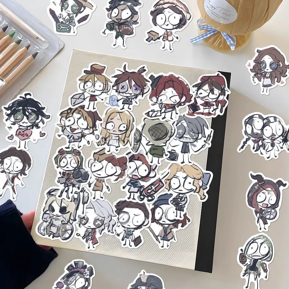 138 ملصقات شخصية خامسة مجردة لعبة اثنين يوان Q نسخة رسمت باليد ins ملصق متفجر الديكور لتقوم بها بنفسك مقاوم للماء #4