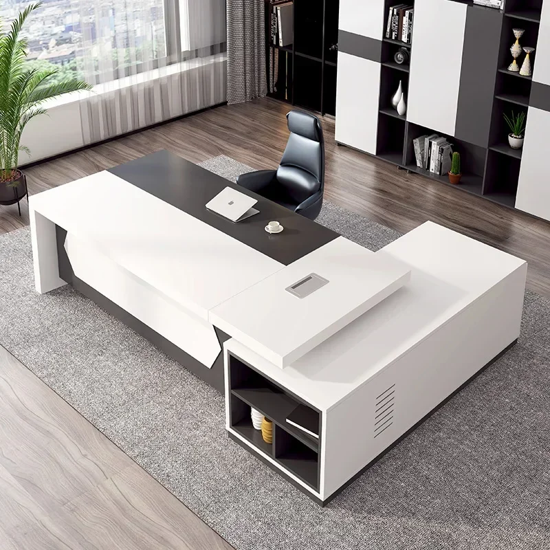 Minimalist Office Desk Work Multifunctional Room Desks Office Desk Modern Writing Corner Cool Reception Ufficio Trendy Furnitur