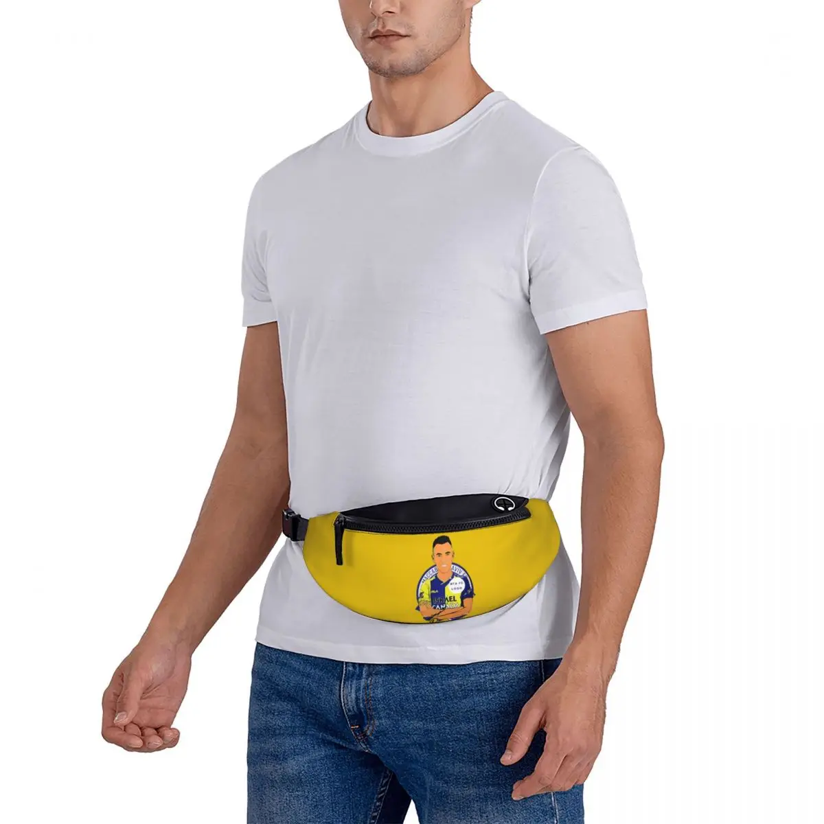 Crossbody Fanny Pack para Esportes e Festival, Carteiras Casual, Pacote de Cintura, Bolsa para Telefone, Esportes, Treino, Viagem, Corrida, Maccabi, USB