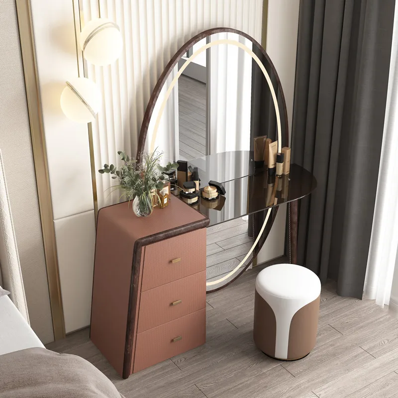 Corner Big Mirror Vanity Desk Stool Simple Modern Bathroom Vintage Vanity Desk Makeup Bedroom Salon Penteadeira Quarto Furniture