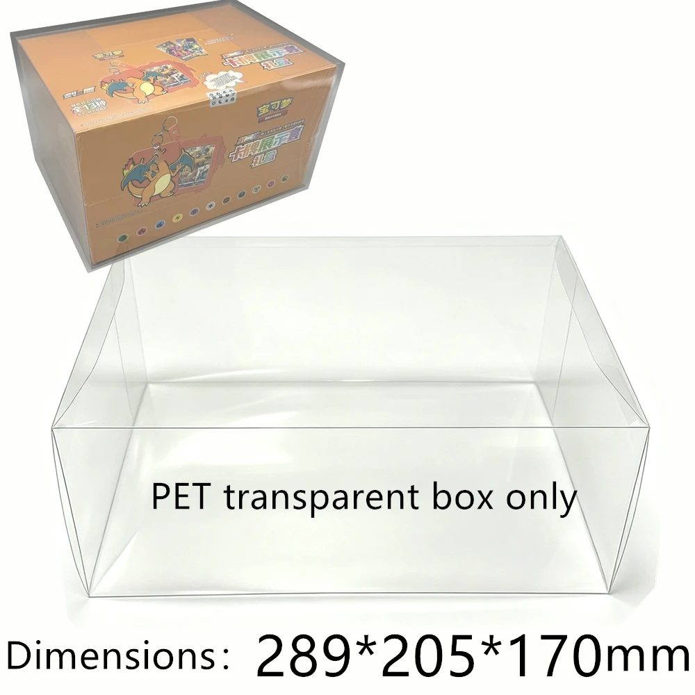 PET Transparent Card Storage Box Dustproof Clear Protector Display Case for Reshiram Charizard-GX TAG TEAM PTCG Trading Cards