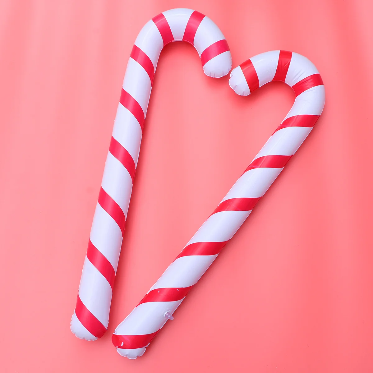

6Pcs Candy Cane Inflatable Balloons Reusable Red White Foil Christmas Decor for Entrance Wall Fireplace Party Backdrop