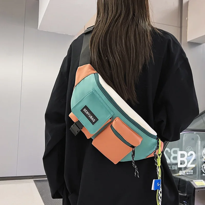 High Quality Nylon Panelled Waist Packs New Brand Unisex Chest Pack Casual Outdoor Travel Crossbody Bag Men Wasit Belt Bags image 3