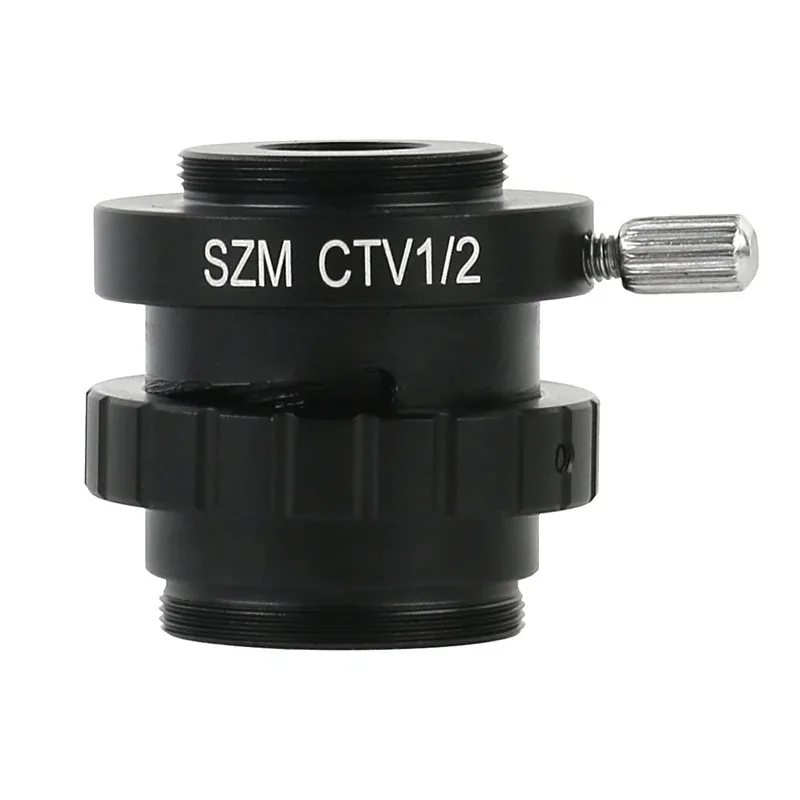 SZM CTV 1/2 1/3 1X Adapter 0.3X 0.5X C mount Lens C CS Simul Focal Ring Trinocular Stereo Microscope HDMI USB Video Camera