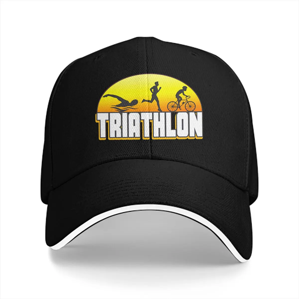 Pure Color Dad Hats Triathlon Typography Triathlete Men's Hat Sun Visor Baseball Caps Triathlon Peaked Cap