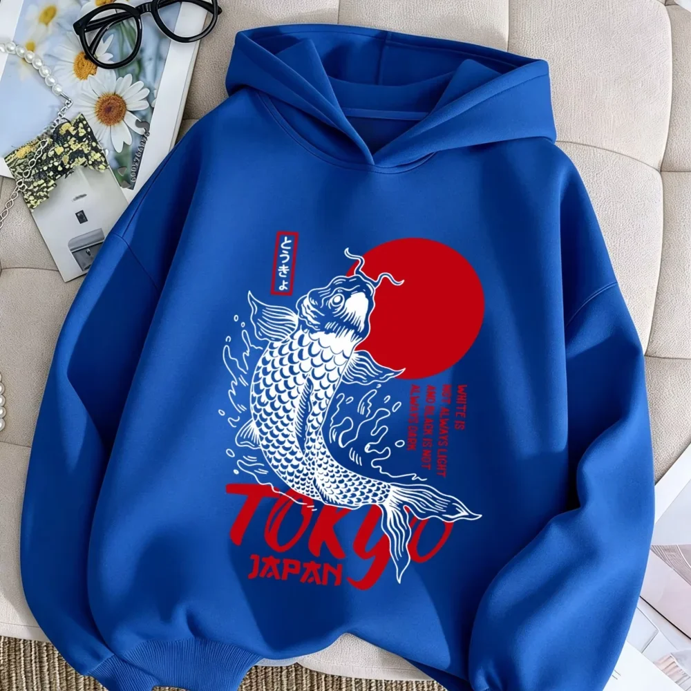 New Autumn/Winter Children's Hoodie—a best-selling hit. Inspired by Tokyo, the design blends Japanese red koi and sun motifs.