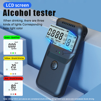 High Accuracy Portable Breathalyzer LCD Digital Alcohol Breath Detector Blowing Alcohol Tester Drunk Driving Test for Home Party