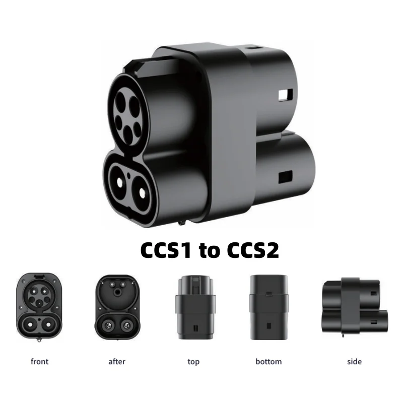 CCS1 إلى CCS2 EV مهايئ شاحن 32A شحن سريع العالمي مركبة كهربية التوصيل مع حماية الزائد مقاوم للماء