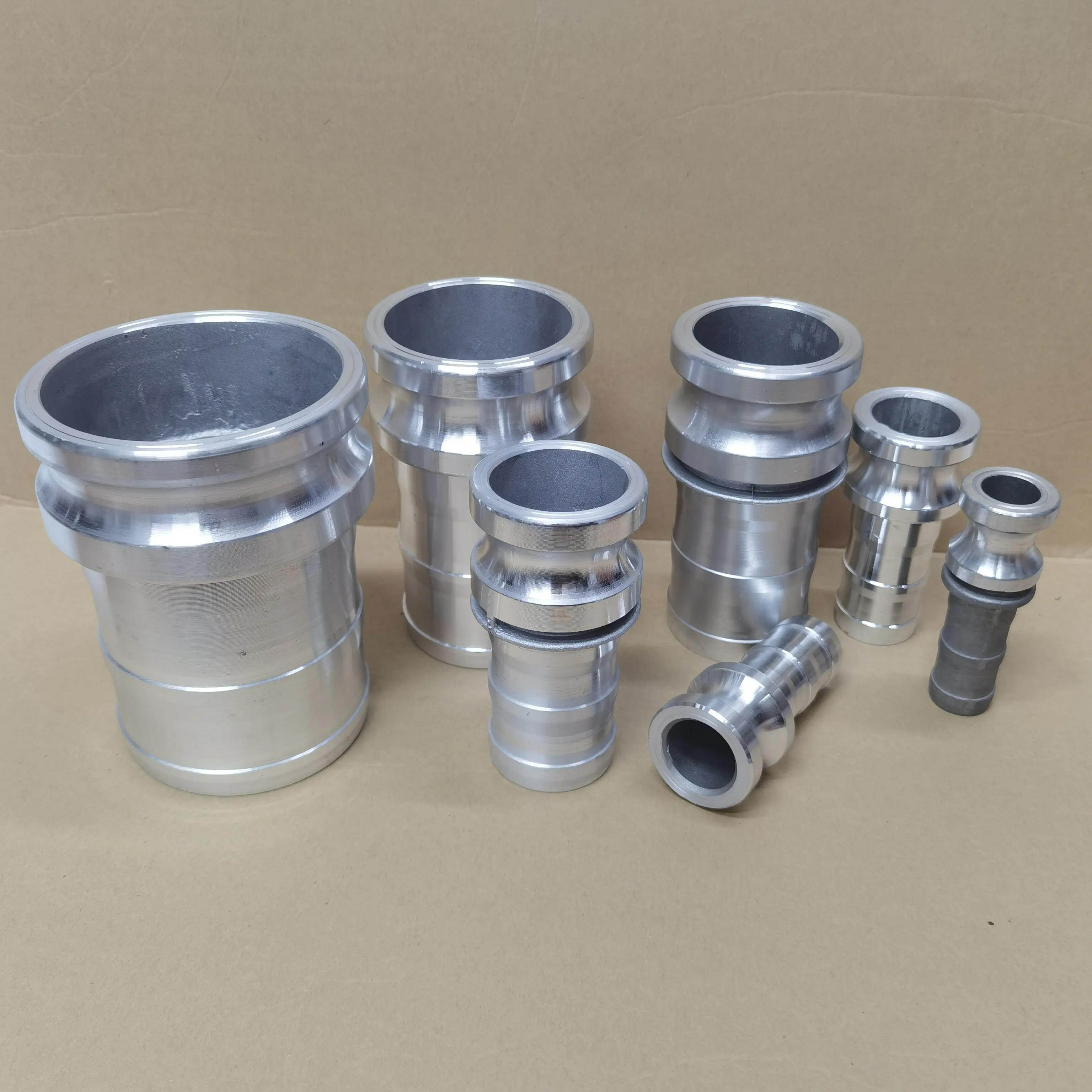Aluminum Alloy Quick Connect E-Type Male Adapter 2.5 Inch 3 Inch 4 Inch Change Diameter Male End Tube Public Head Soft Tube Quic