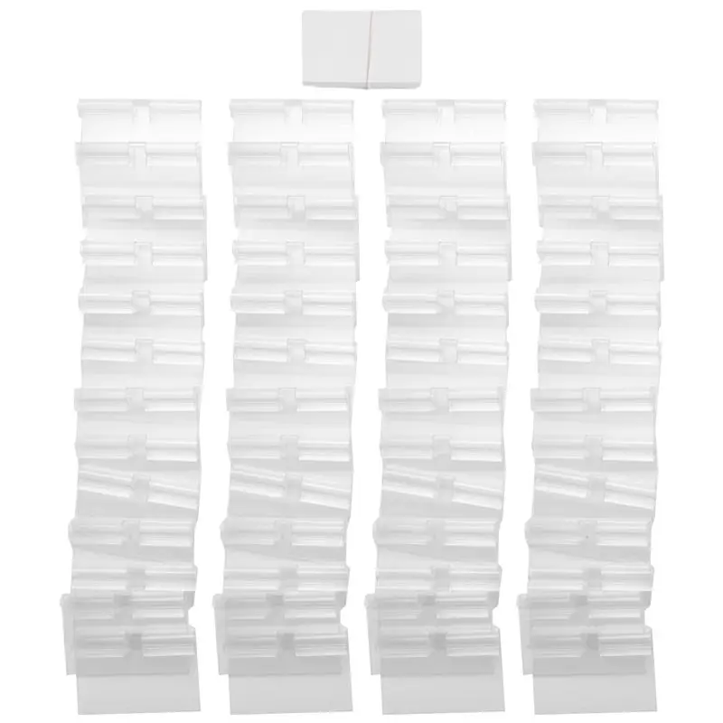 ABJN-300Pcs Clear Plastic Label Holder Price Tag, Shelf Label Clip Removable Label Holder For Storage Bins Basket Labels