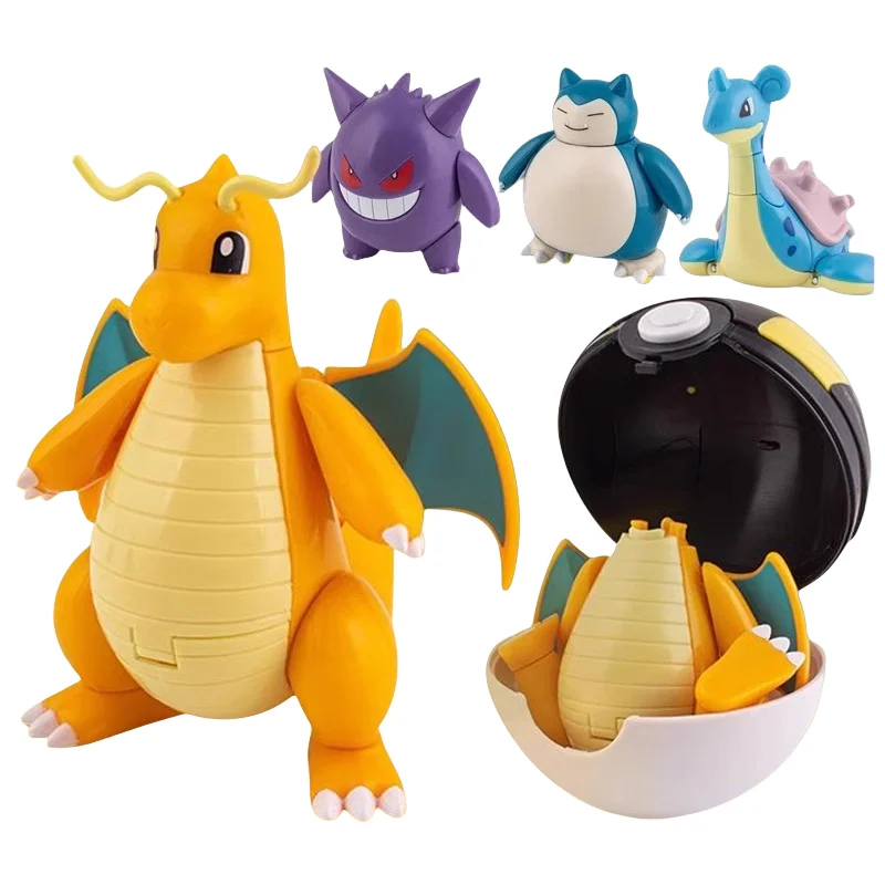 New Pokemon Figures Toys Variant Ball Model Pikachu Gengar Pokeball Dragonite Snorlax  Action Figure Lapras Pocket Monsters Toy