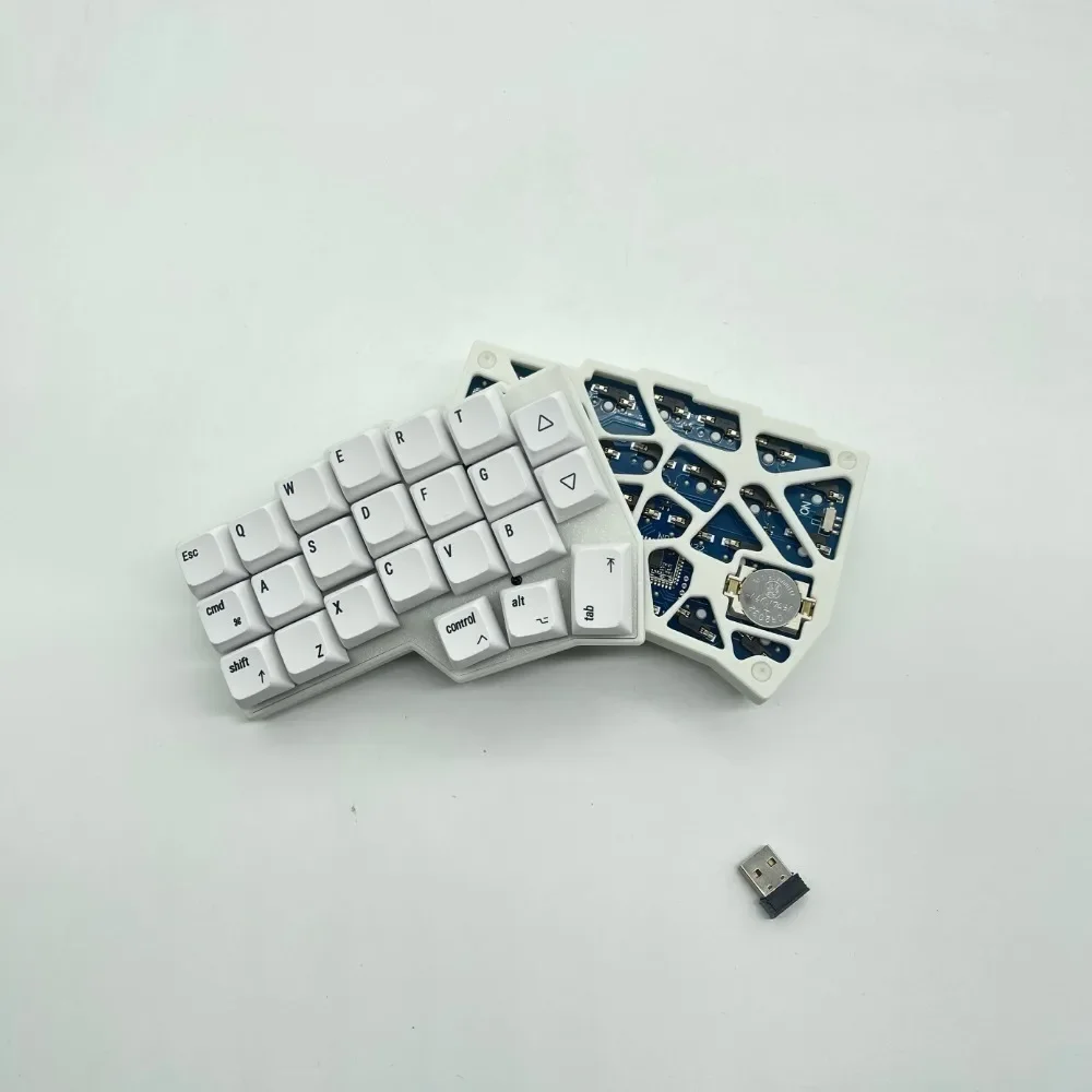 WCORNE V4.1 Wireless Split Keyboard 2.4G DIY Hot Swap VIAL Key Change High Quality Kit No Shaft Body and Keycap Ergonomic Design