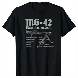 WWII Wehrmacht MG-42 MG42 Machine Gun Infographics T-Shirt 100% Cotton O-Neck Summer Short Sleeve Casual Mens T-shirt Size S-3XL