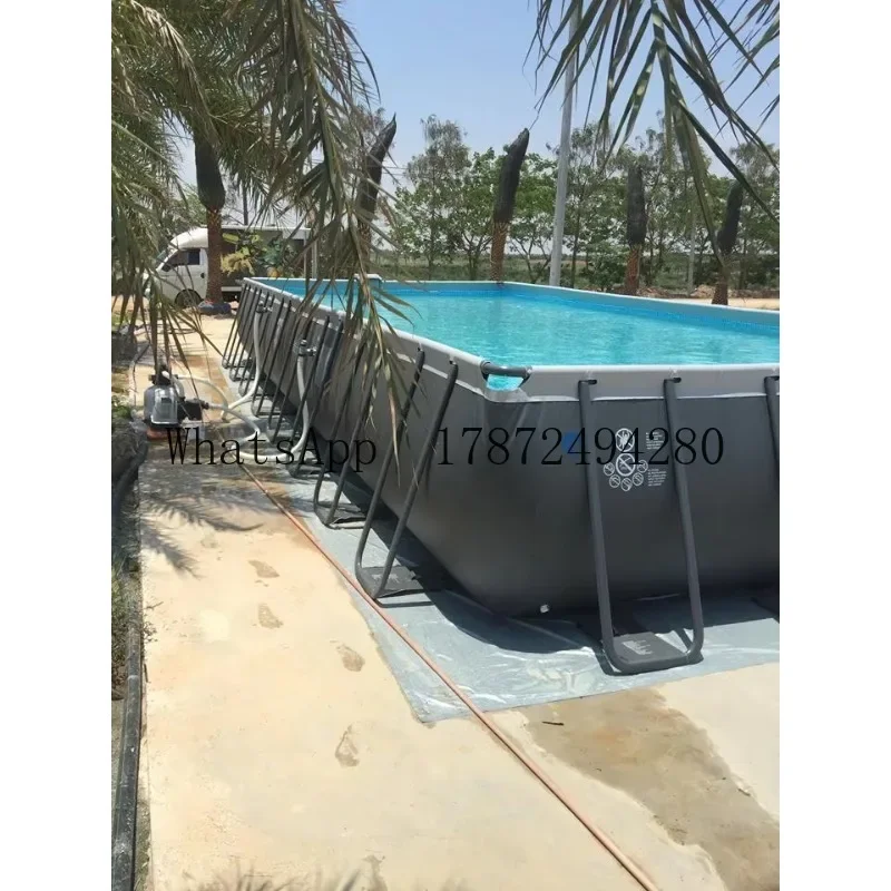 26364 7.32m x 3.66m x 1.32m Adult Hot Sale Outdoor Ground Frame Pool Accessories Deposit