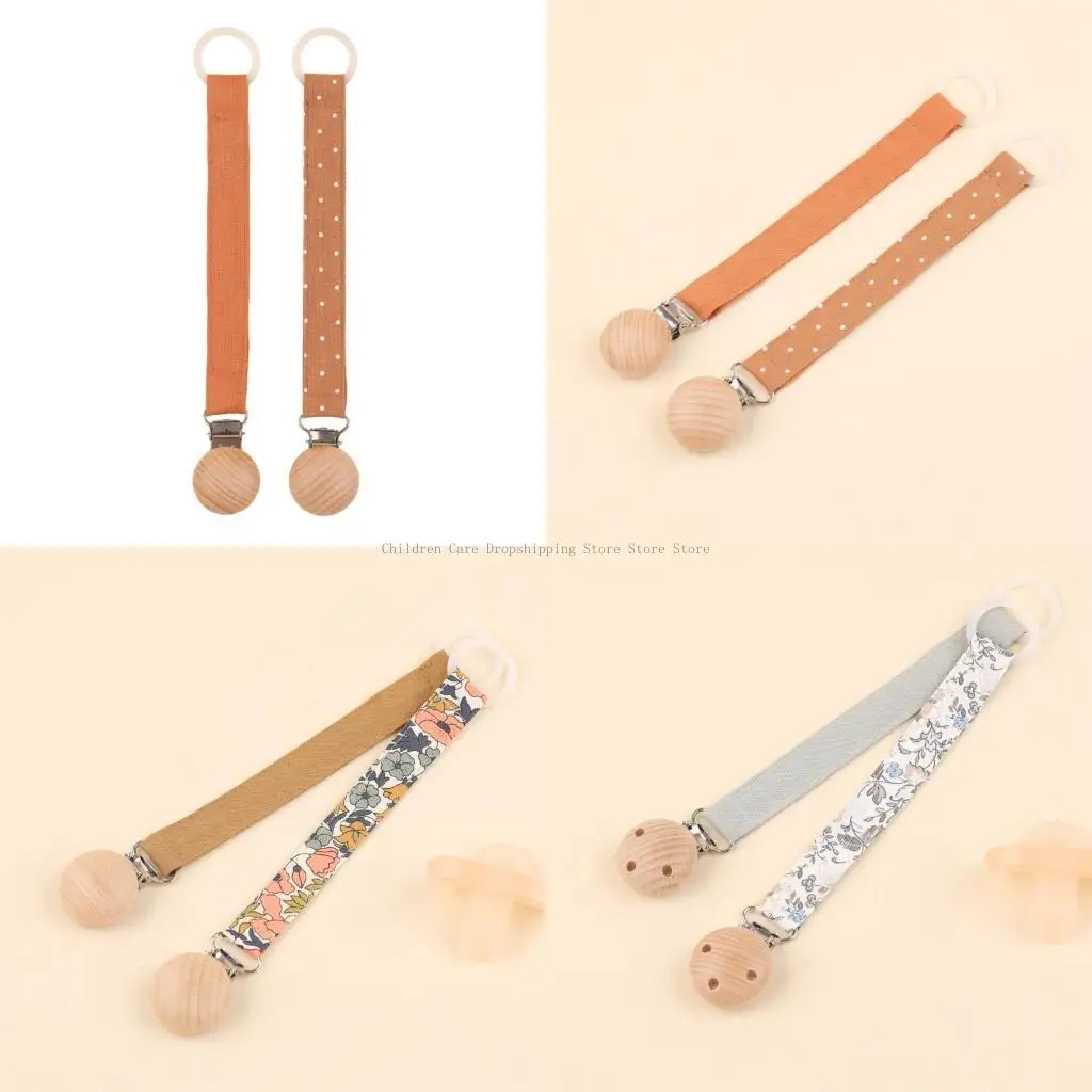 

Pack of 2pcs Baby Pacifier Clip Chain Soother Strap Teething Toy Lanyard Belt Prevent Loss for Infants Boy & Girls