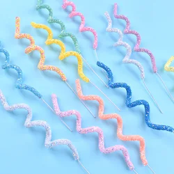 4pcs/set Rainbow Long Pencil Cake Holiday Party Birthday Dessert Cake Decoration Birthday Candles Party Wedding Cake Topper