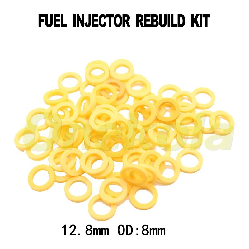 Free shipping 500pieces 12.8mm OD:8mm Fuel injector repair kits Plastic Gasket for Bosch Ford Jeep Dodge American car 0280150943