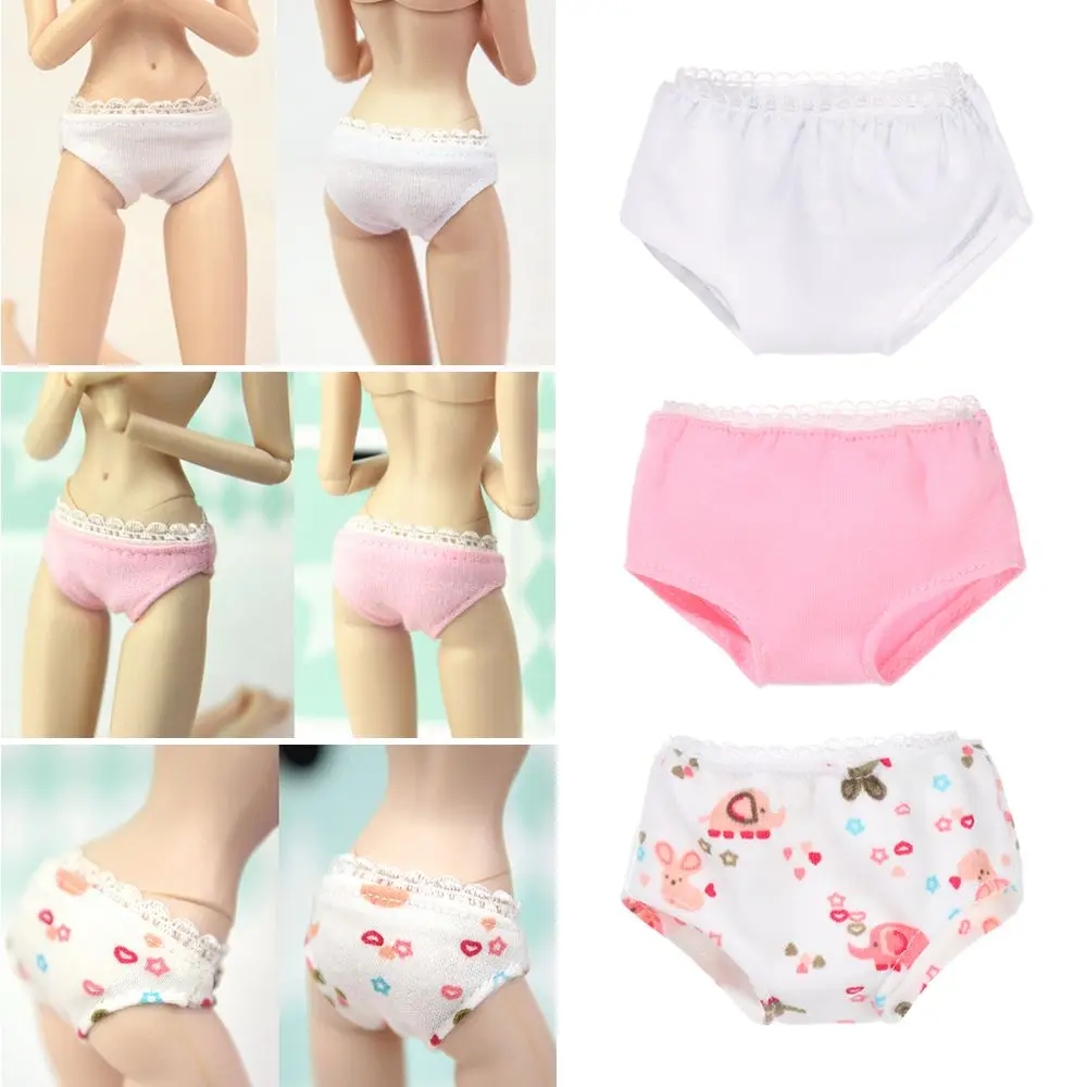 Multi Size Dolls Briefs Girls Dolls Cartoon Underwear suitable for 1/12 1/6 1/4 1/3 Doll Clothes Accessories Kids DIY Doll Gift