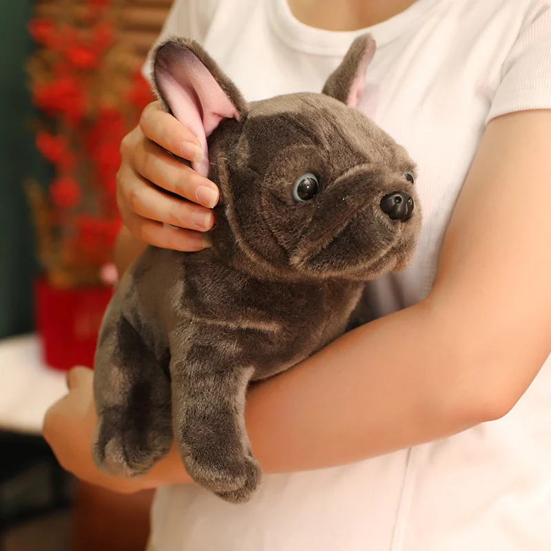 Lifelike Plush French Bulldog Toy  Real-Life Stuffed Animals Dog Soft Simulation Pets Shar Pei Puppy Doll Kids Toy Birthday Gift