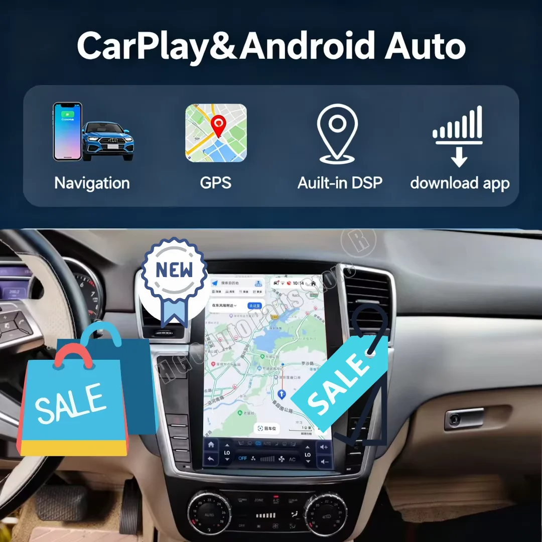 

Car Multimedia Video Player 12.1" Car Radio For Mercedes Benz GL ML W166 X166 2012-2015 GPS Navigation Android13 Carplay 4G