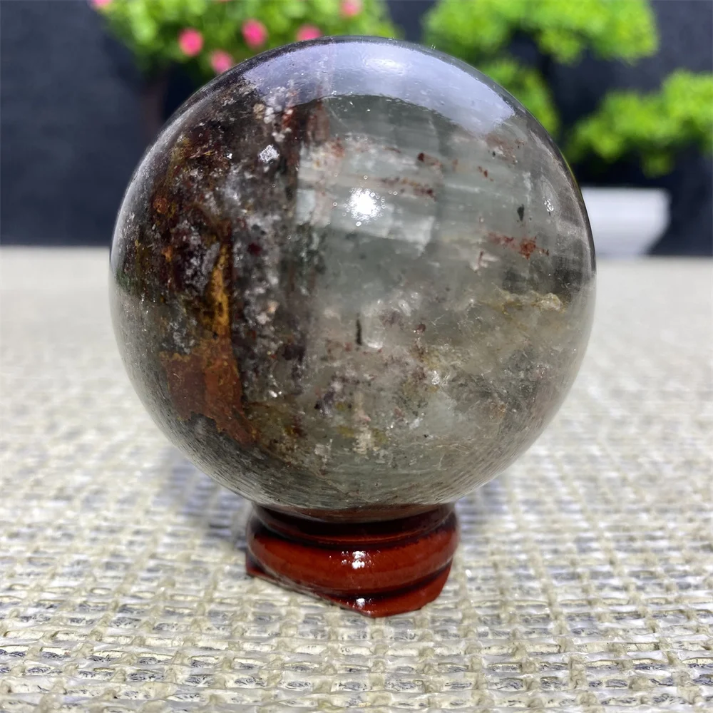 

Natural Stone Green Ghost Crystal Ball Phantom Garden Quartz Sphere Witchcraft Spiritual Meditation Reiki Home Decoration