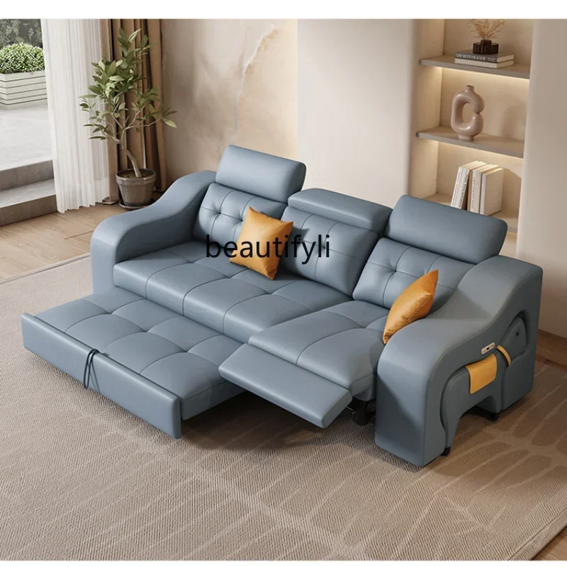 

lt Multifunctional Sofa Bed Dual-Use Folding Modern Minimalist Living Room Retractable Storage First Class Full Electric