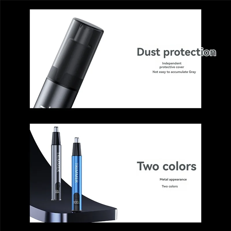 

Электрический триммер для волос в носу, электрическая машинка для стрижки волос в носу, автоматический моющийся триммер, эффективный и безопасный, компактный дизайн для путешествий B