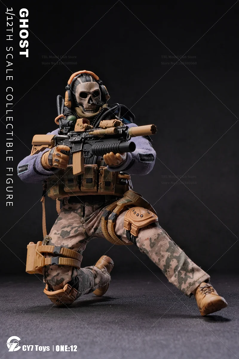 قبل الأسهم CY7 اللعب 1/12 مقياس شبح العاملين العسكريين 6 بوصة مجموعة كاملة عمل الشكل الجندي نموذج المتحمسين الارتفاع حوالي 15 سنتيمتر #2