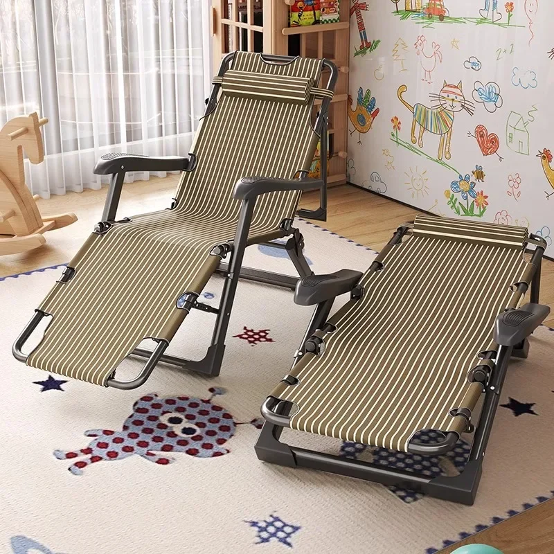 Folding recliner for lunch break Office siesta bed Household balcony Casual lying and sitting dual-purpose