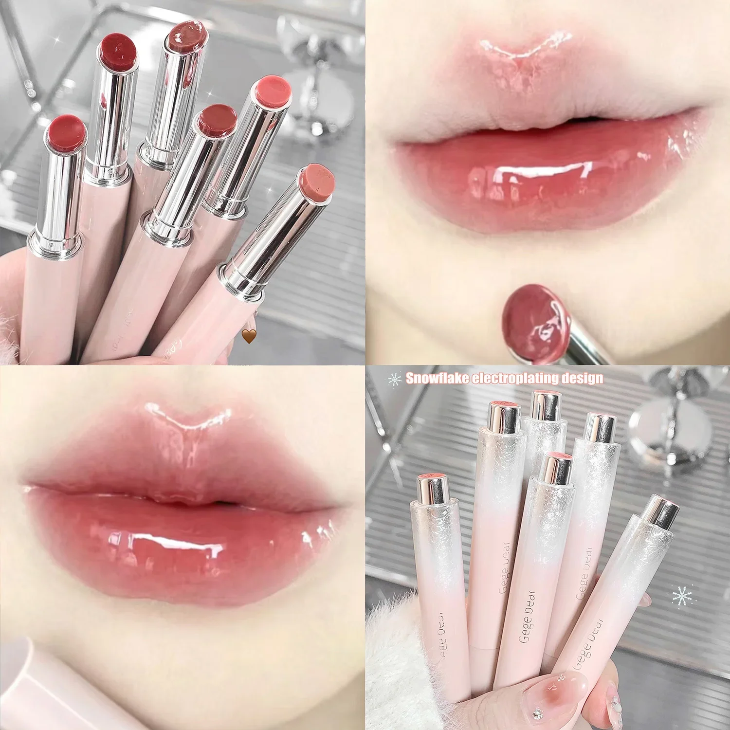 Lage Verzadiging Spiegel Water Licht Stevige Lipgloss Spiegel Russet Lippenstift Hydraterende Lippen Tint Natuur Naakt Lip Make-up Cosmetica