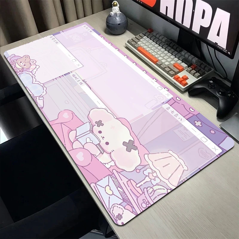 

Anime Mouse Pad Gaming Accessories Kawaii Office Carpet Extended Pad Mousepad Company Xxl Mouse Mat Computer Desk Table Cushion