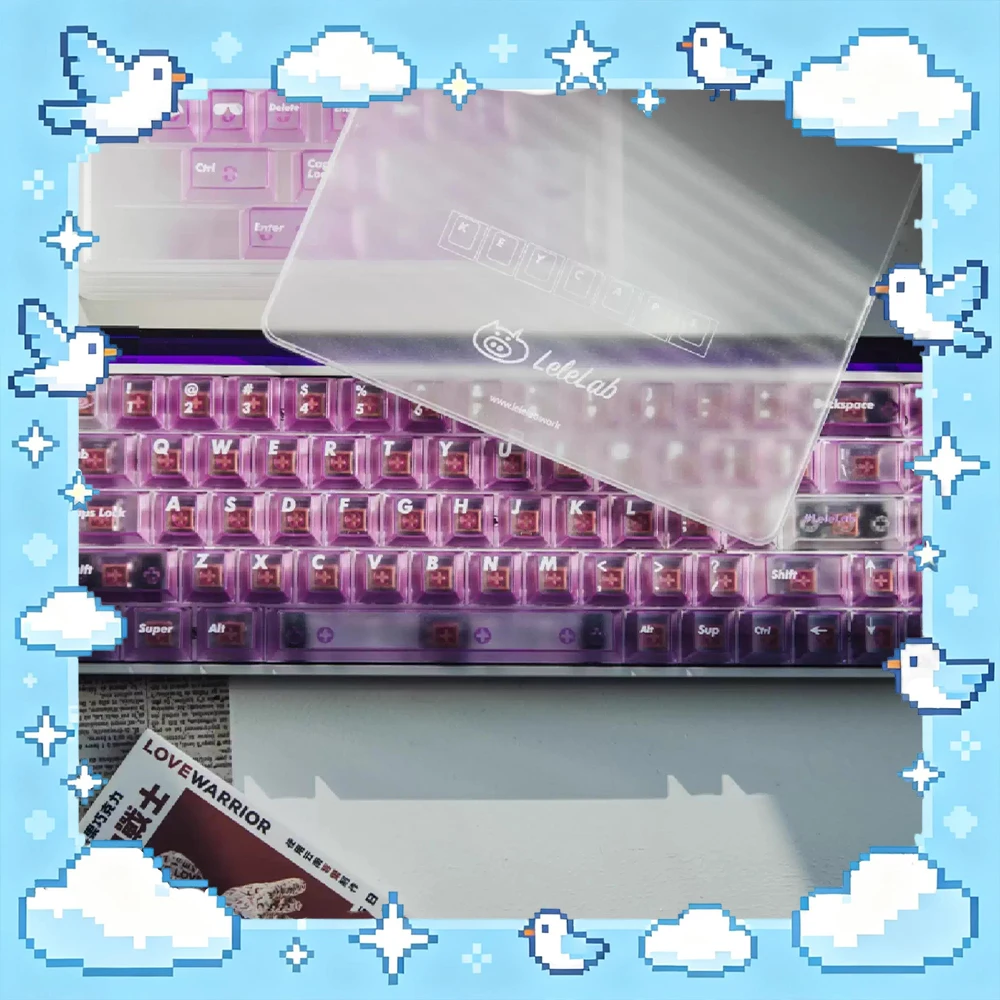 LeleLab SupSup PC Keycaps Purple Fog Permeable Keycap Original Factory Personalized Keyboard Keycaps Customized PC Gifts