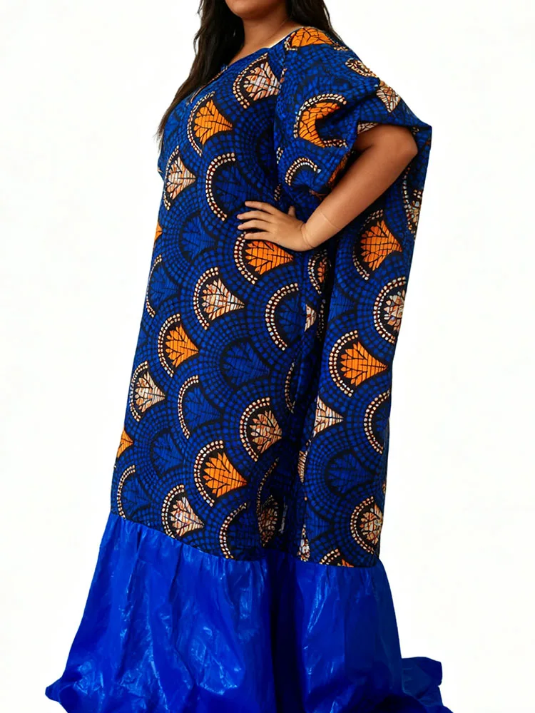 

Bazin Riche & Ankara Dresses for Women 2025 Long Kaftan Boubou Robe Brocade Wax Print Dashiki Gown for Party Wedding Eid