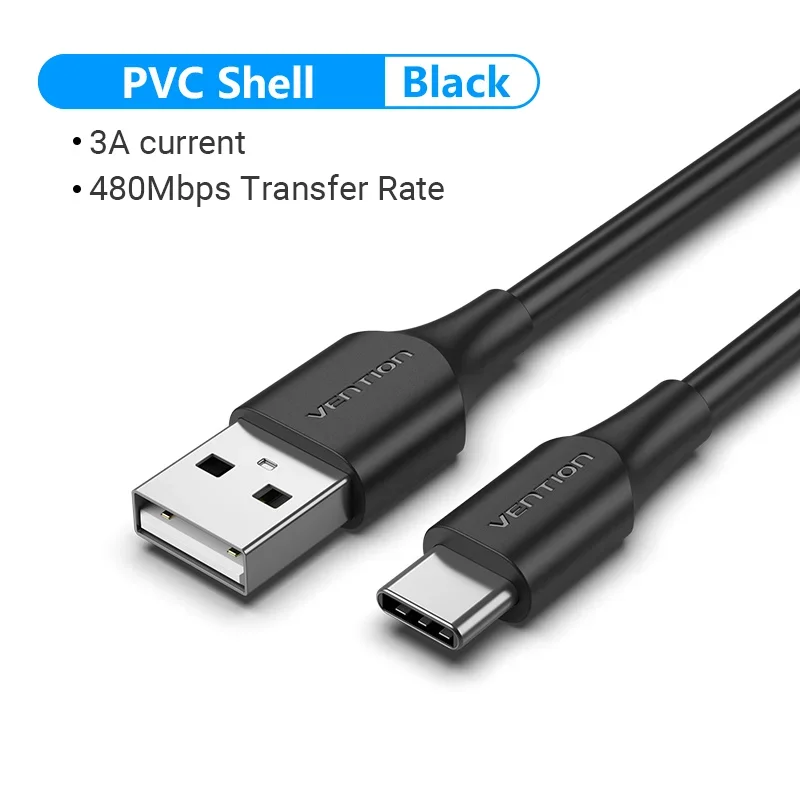 Ventie USB C-kabel Type C-kabel 3A Snel opladen USB-kabel voor iPhone 15 Samsung Xiaomi 11 Pro USB C Data-oplaadkabel USB