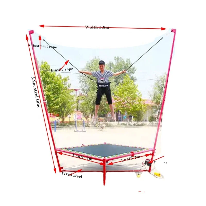 

Indoor/Outdoor Small Fitness Trampoline Equipment Children's Bungee Jumping Recreation Hand Pull