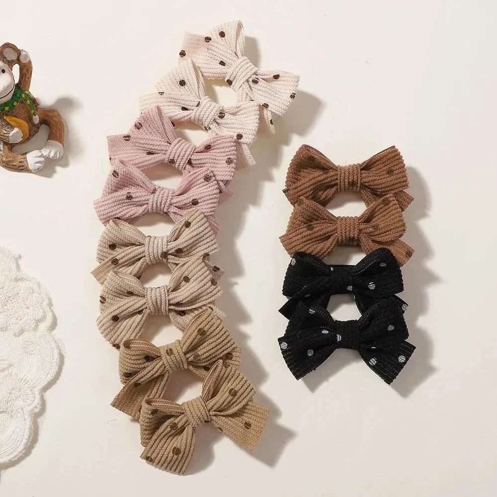 

Kids Bows Hair Clip Set 6/12Pcs Girl Bowknot Hair Bangs Hairclips Polka Dots Hairpin Toddler Lovely Hair Accessories Gift Sets